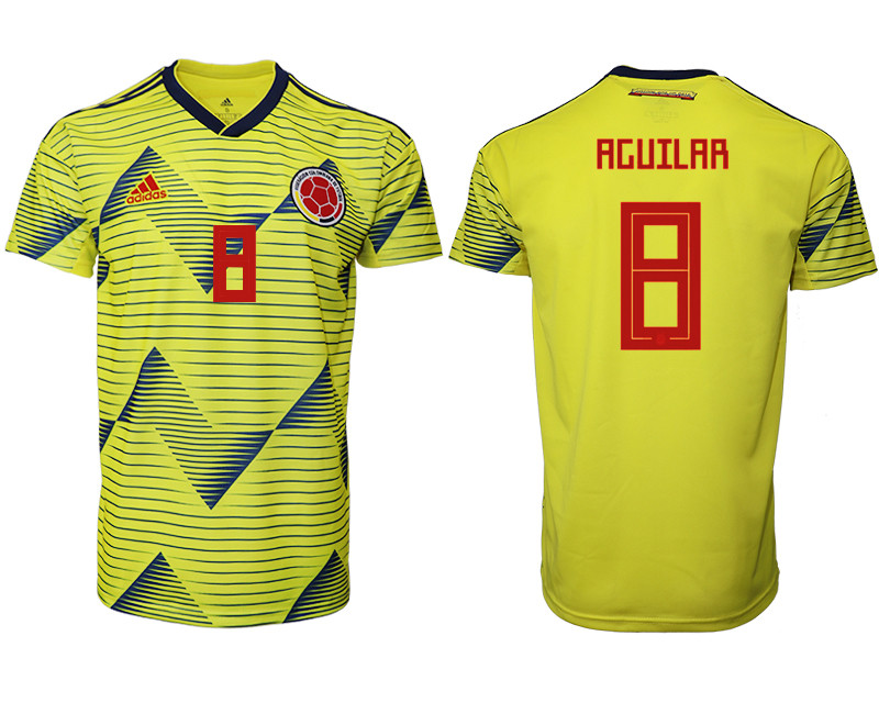 2019 20 Colombia 8 AGUILAR Home Thailand Soccer Jersey