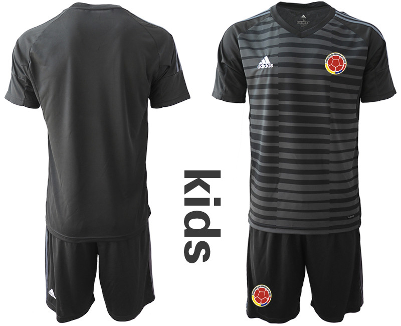 2019 20 Colombia Black Youth Goalkeeper Soccer Jerseys