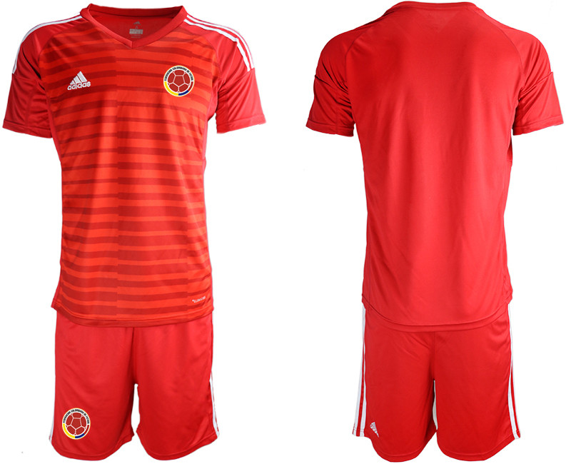 2019 20 Colombia Red Goalkeeper Soccer Jersey