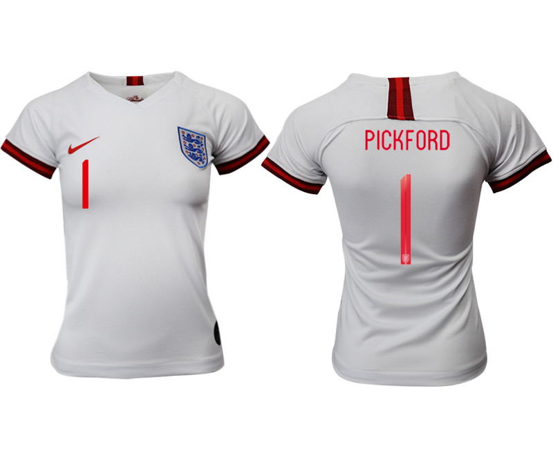 2019 20 England 1 PICKFORD Home Women Soccer Jersey