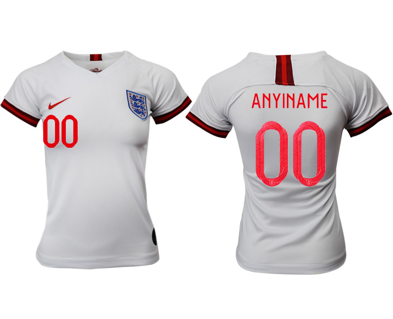 2019 20 England Customized Home Women Soccer Jersey