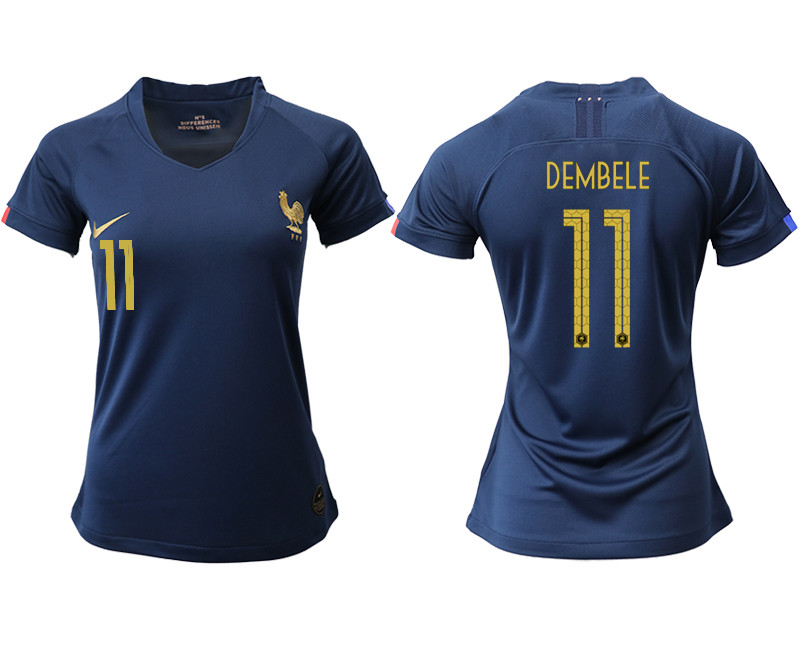 2019 20 France 11 DEMBELE Homen Women Soccer Jersey