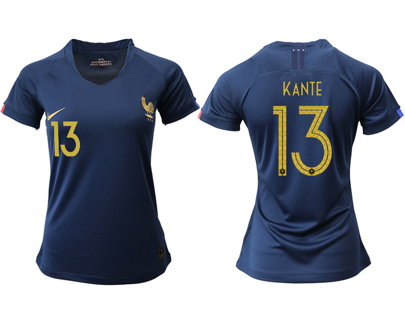 2019 20 France 13 KANTE Homen Women Soccer Jersey