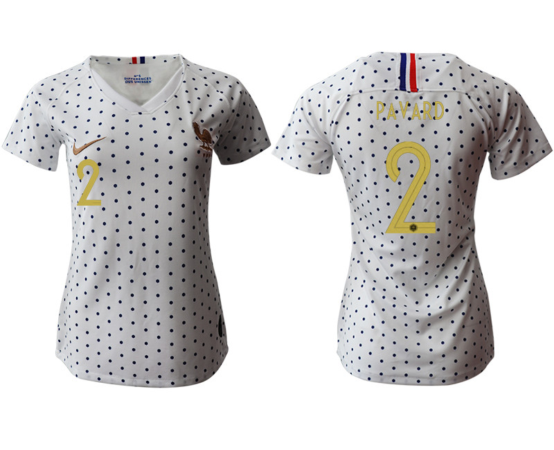 2019 20 France 2 PAVARD Away Women Soccer Jersey