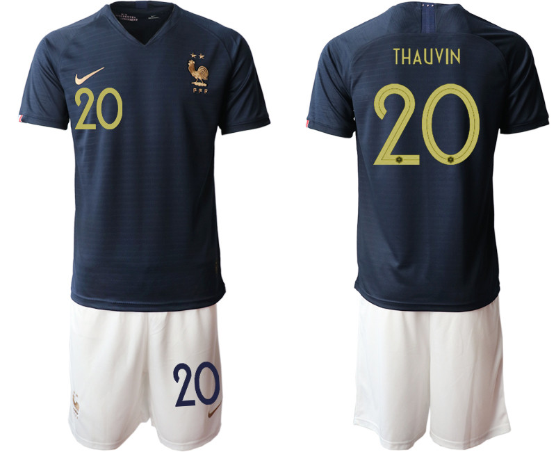 2019 20 France 20 THAUVIN Home Soccer Jersey