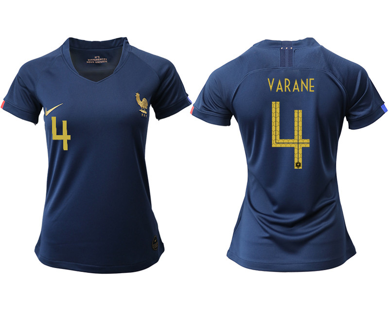 2019 20 France 4 VARANE Homen Women Soccer Jersey