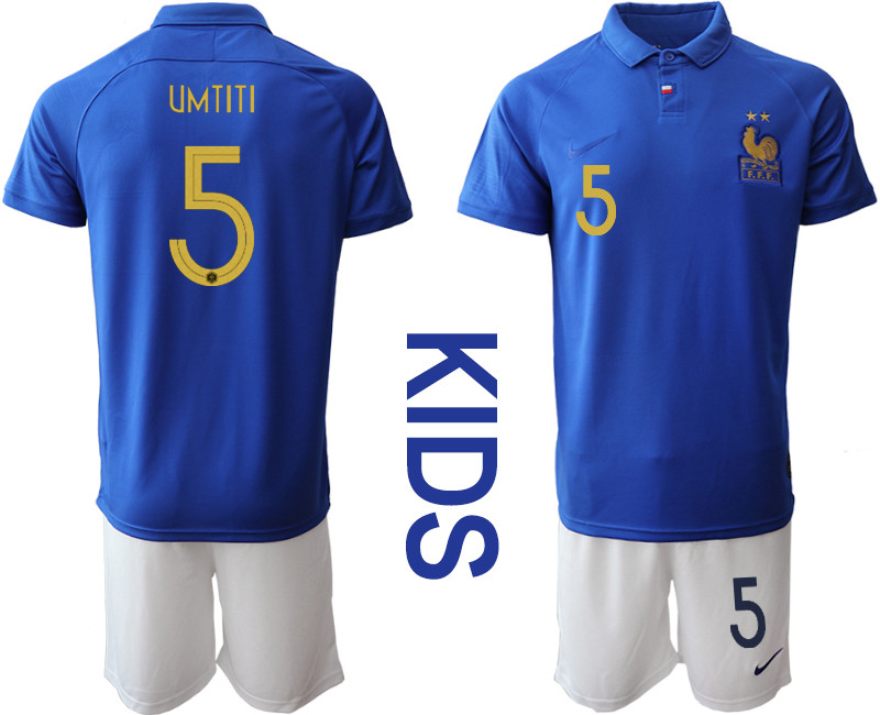 2019 20 France 5 UMTITI Youth Centenary Edition Soccer Jersey