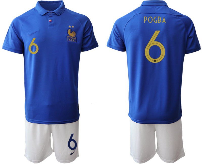 2019 20 France 6 POGBA 100th Commemorative Edition Soccer Jersey