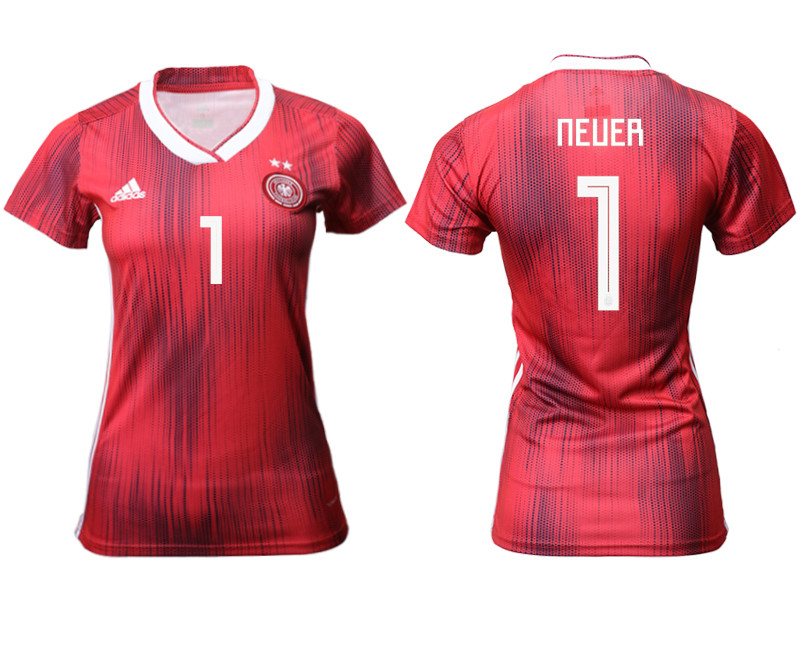 2019 20 Germany 1 NEUER Away Women Soccer Jersey