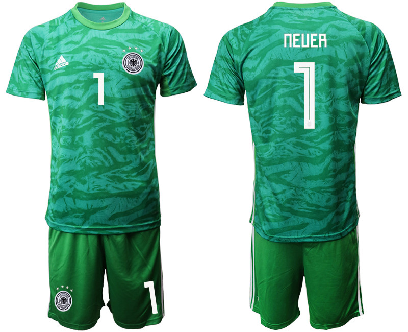 2019 20 Germany 1 NEUER Green Goalkeeper Soccer Jersey