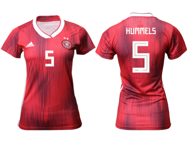 2019 20 Germany 5 HUMMELS Away Women Soccer Jersey