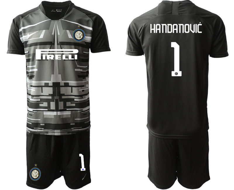 2019 20 Inter Milan 1 HANDANOVIC Black Goalkeeper Soccer Jersey