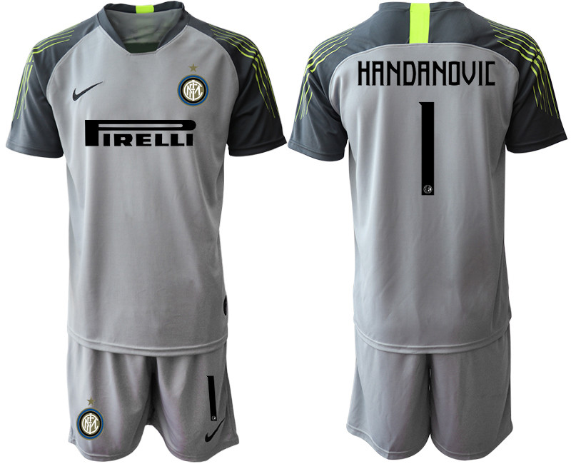 2019 20 Inter Milan 1 HANDANOVIC Gray Goalkeeper Soccer Jersey