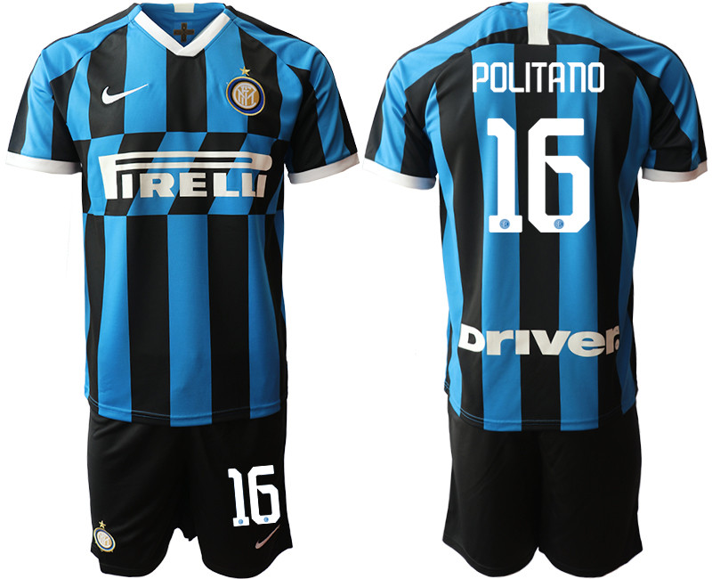 2019 20 Inter Milan 16 POLITANO Home Soccer Jersey