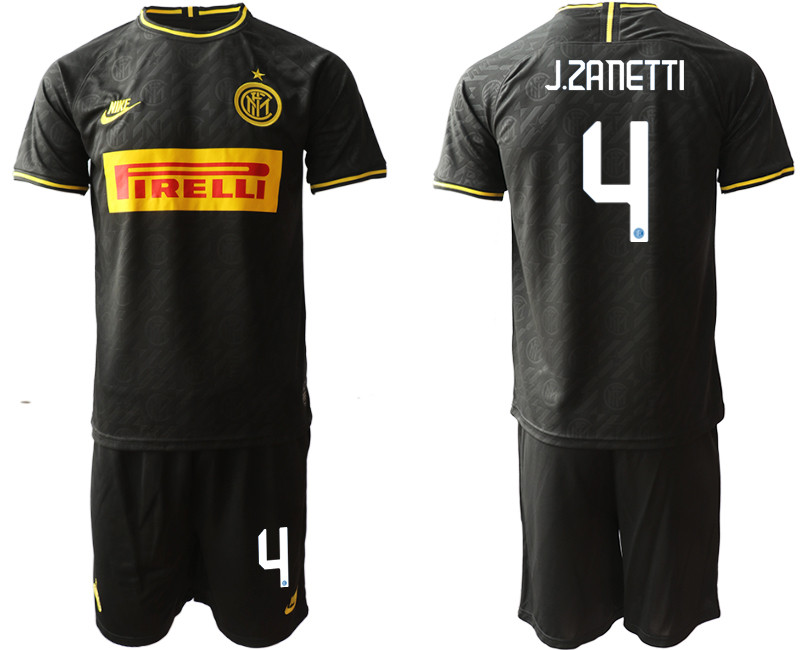 2019 20 Inter Milan 4 J.ZANETTI Third Away Soccer Jersey