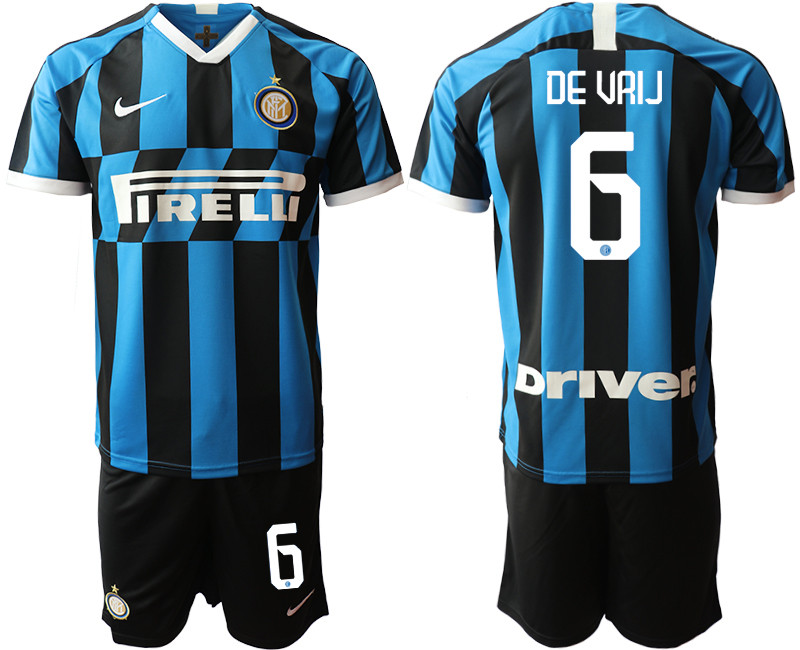 2019 20 Inter Milan 6 DE VRIJ Home Soccer Jersey