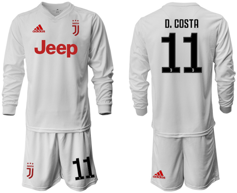 2019 20 Juventus 11 D. COSTA Long Sleeve Away Soccer Jersey