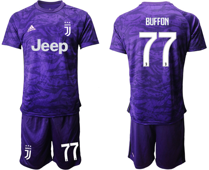 2019 20 Juventus 77 BUFFON Purple Goalkeeper Soccer Jersey