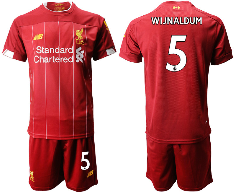 2019 20 Liverpool 5 WIJNALDUM Home Soccer Jersey