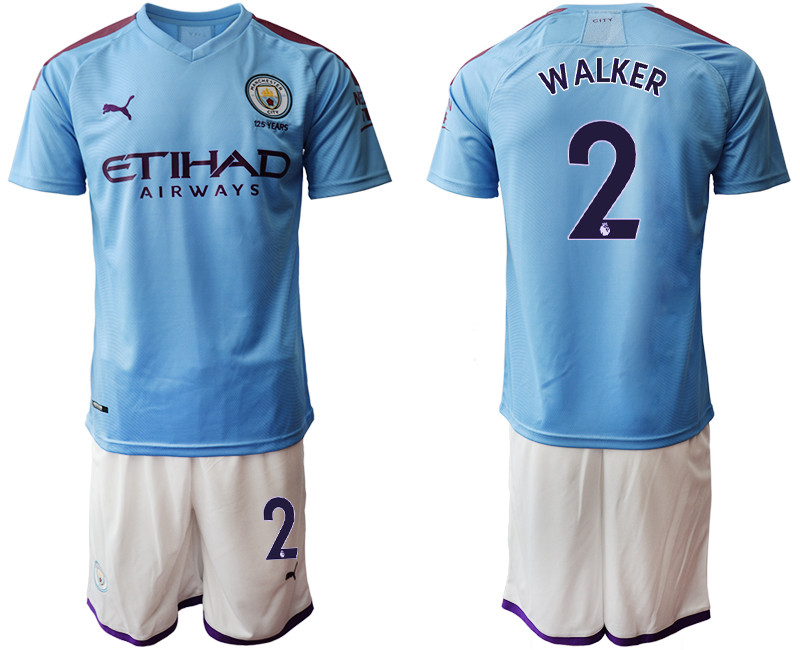 2019 20 Manchester City 2 WALKER Home Soccer Jersey