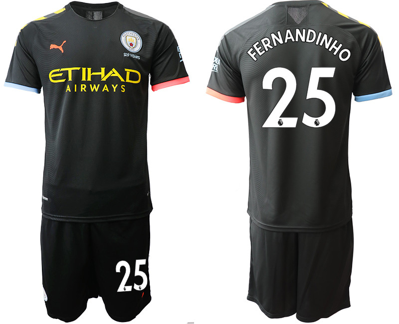 2019 20 Manchester City 25 FERNANDINHO Away Soccer Jersey