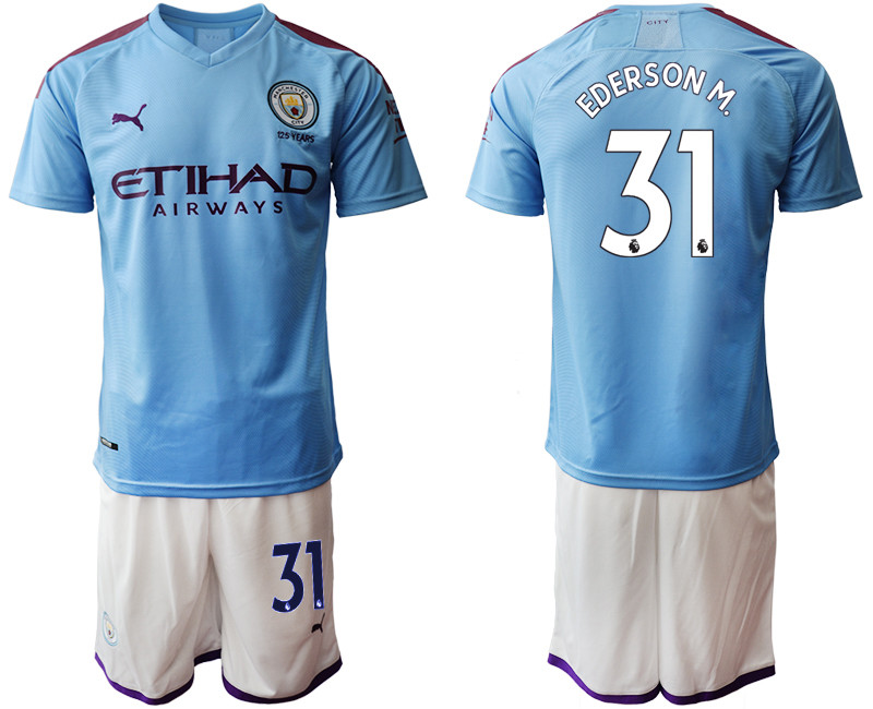 2019 20 Manchester City 31 EDERSON M.Home Soccer Jersey