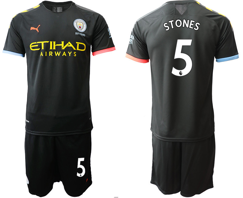 2019 20 Manchester City 5 STONES Away Soccer Jersey