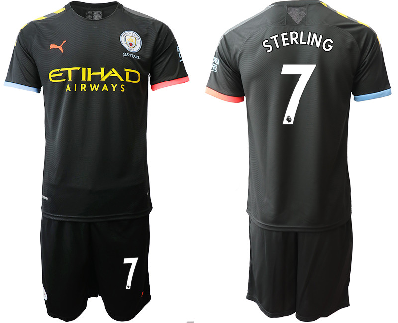 2019 20 Manchester City 7 STERLING Away Soccer Jersey