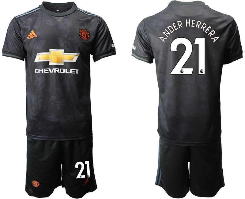 2019 20 Manchester United 21 ANDER HERRERA Third Away Soccer Jersey