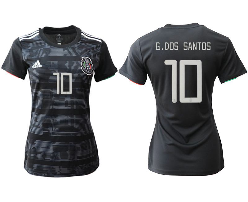 2019 20 Mexico 10 G.DOS SANTOS Home Women Soccer Jersey
