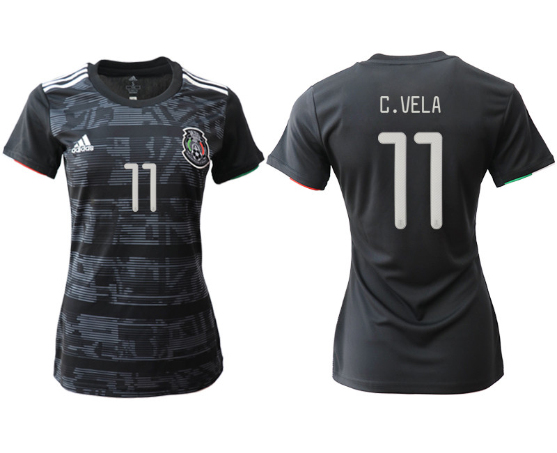 2019 20 Mexico 11 C.VELA Home Women Soccer Jersey