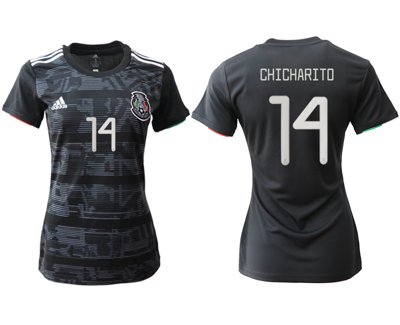 2019 20 Mexico 14 CHICHARITO Home Women Soccer Jersey