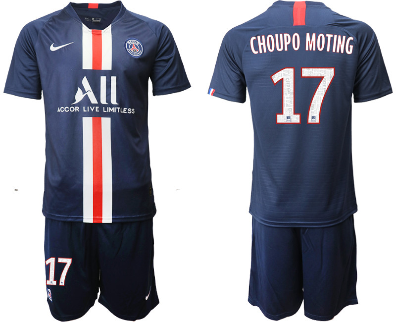 2019 20 Paris Saint Germain 17 CHOUPO MOTING Home Soccer Jersey