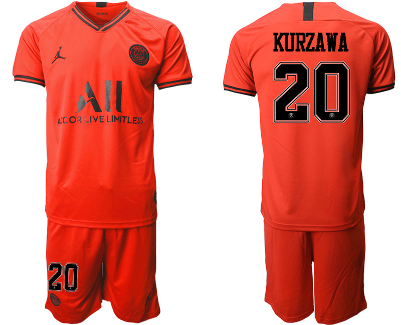 2019 20 Paris Saint Germain 20 KURZAWA Away Soccer Jersey