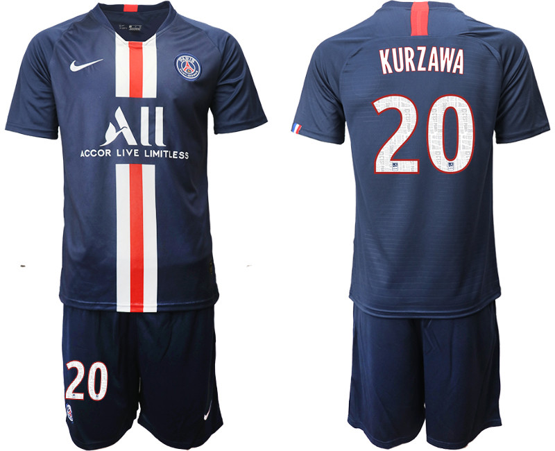 2019 20 Paris Saint Germain 20 KURZAWA Home Soccer Jersey