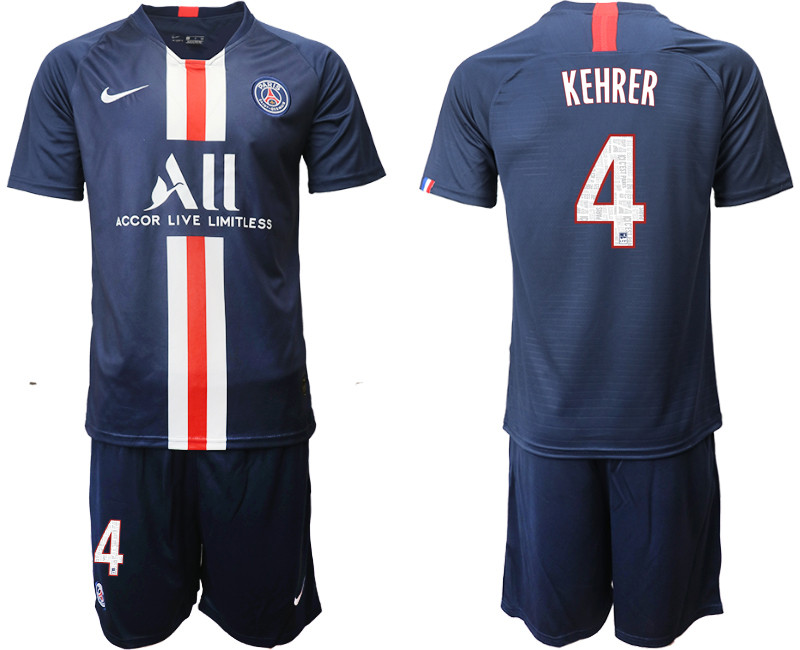 2019 20 Paris Saint Germain 4 KEHRER Home Soccer Jersey