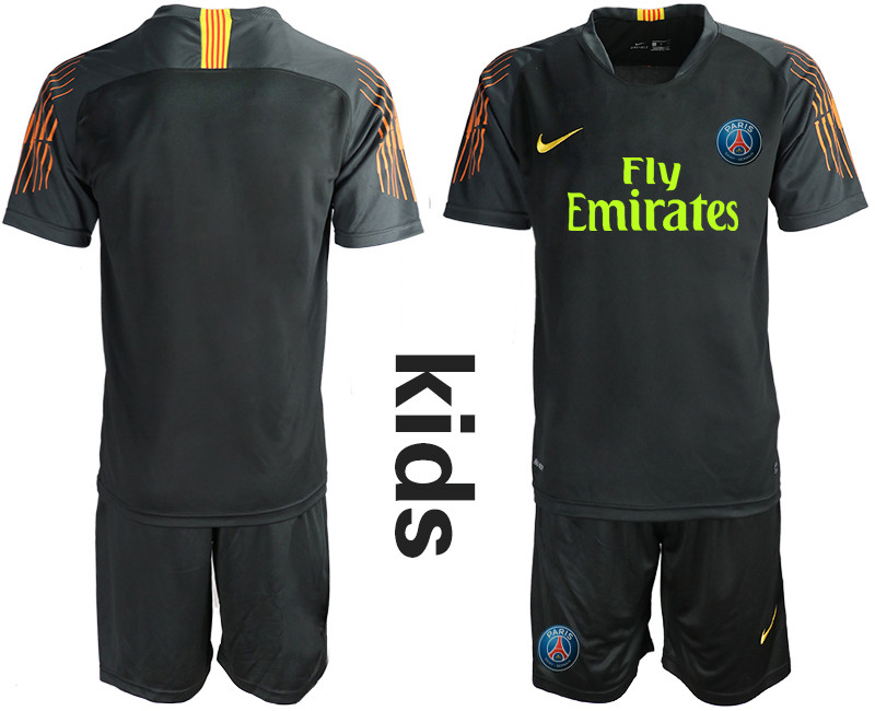 2019 20 Paris Saint Germain Black Youth Goalkeeper Soccer Jersey