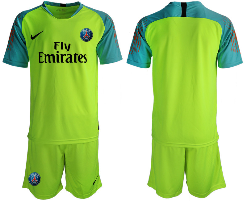 2019 20 Paris Saint Germain Fluorescent Green Goalkeeper Soccer Jersey