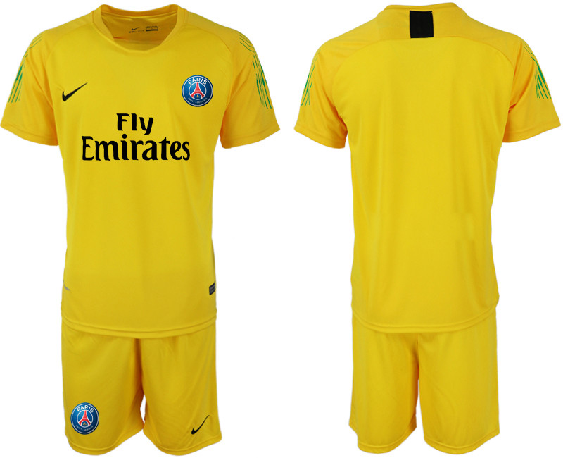 2019 20 Paris Saint Germain Yellow Goalkeeper Soccer Jersey