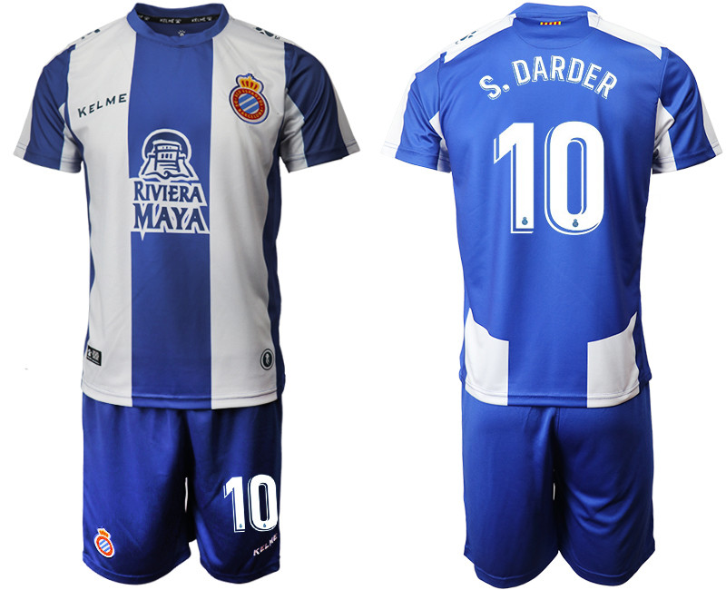 2019 20 RCD Espanyol 10 S. DARDER Home Soccer Jersey