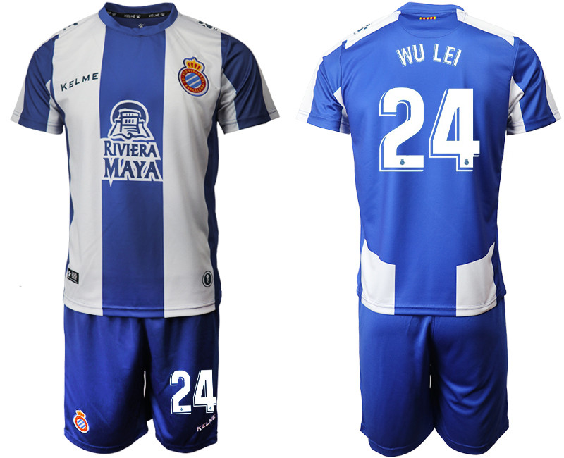 2019 20 RCD Espanyol 24 WU LEI Home Soccer Jersey