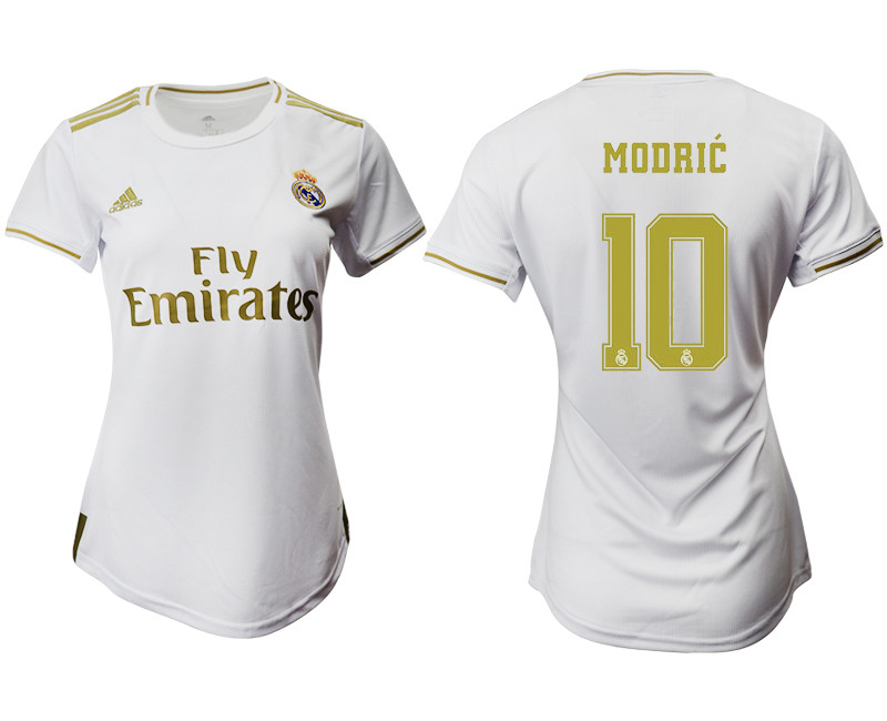 2019 20 Real Madrid 10 MODRIC Home Women Soccer Jersey