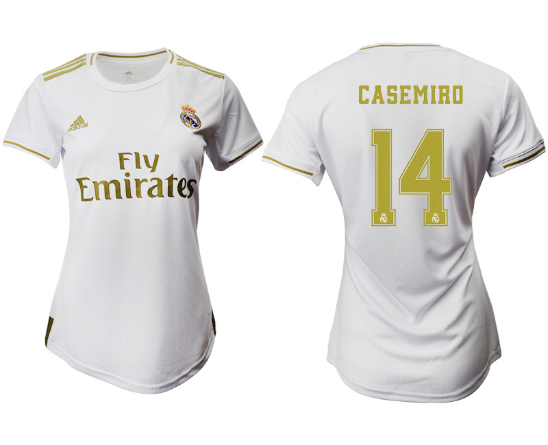 2019 20 Real Madrid 14 CASEMIRO Home Women Soccer Jersey