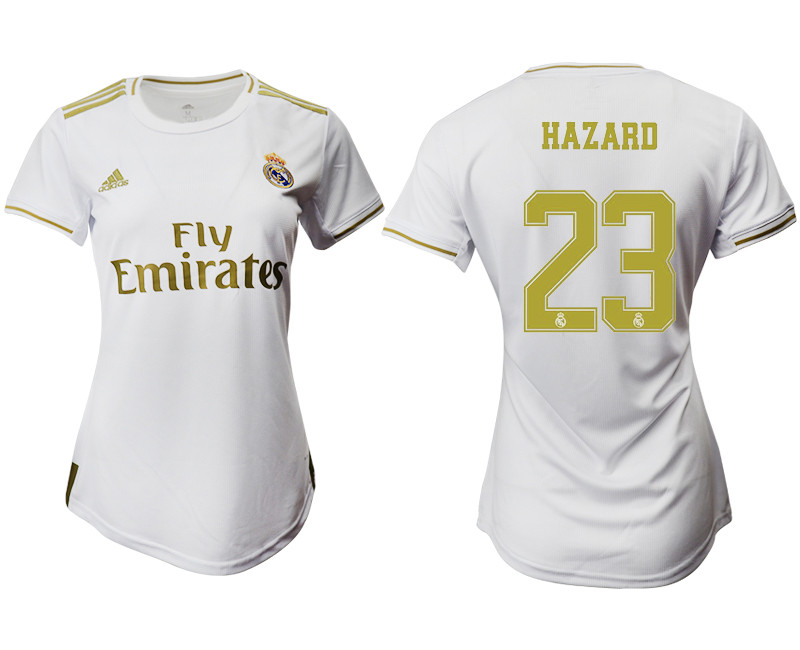 2019 20 Real Madrid 23 HAZARD Home Women Soccer Jersey