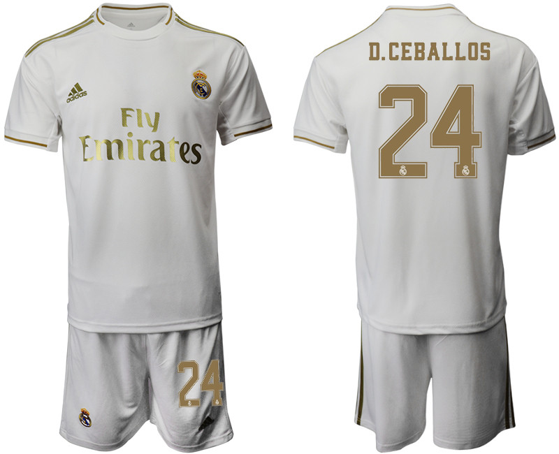 2019 20 Real Madrid 24 D.CEBALLOS Home Soccer Jersey