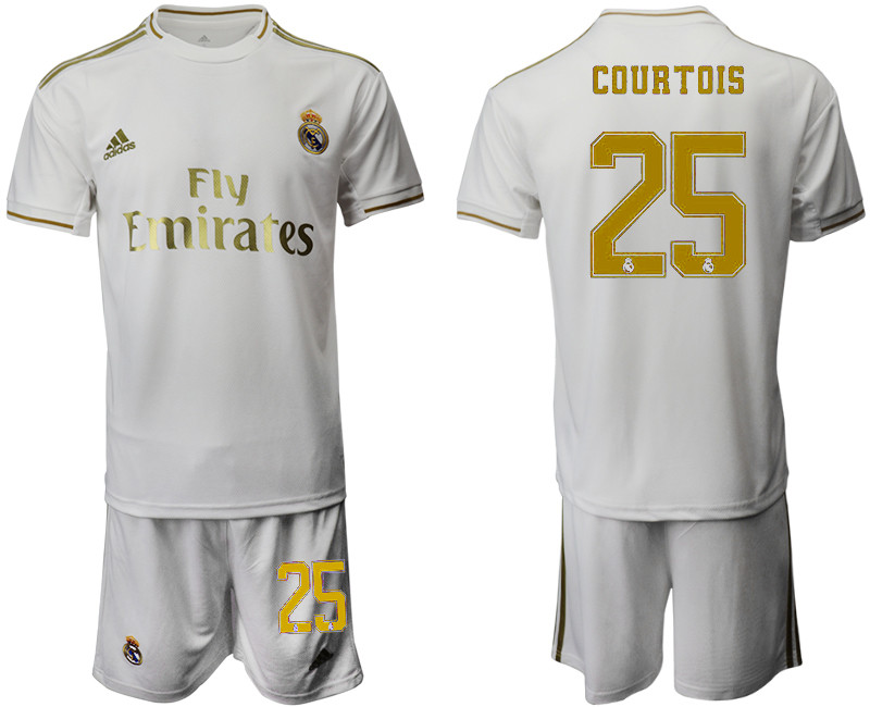 2019 20 Real Madrid 25 COURTOIS Home Soccer Jersey