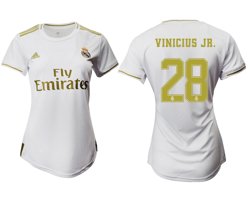 2019 20 Real Madrid 28 VINICIUS JR. Home Women Soccer Jersey