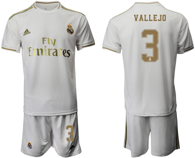 2019 20 Real Madrid 3 VALLEJO Home Soccer Jersey