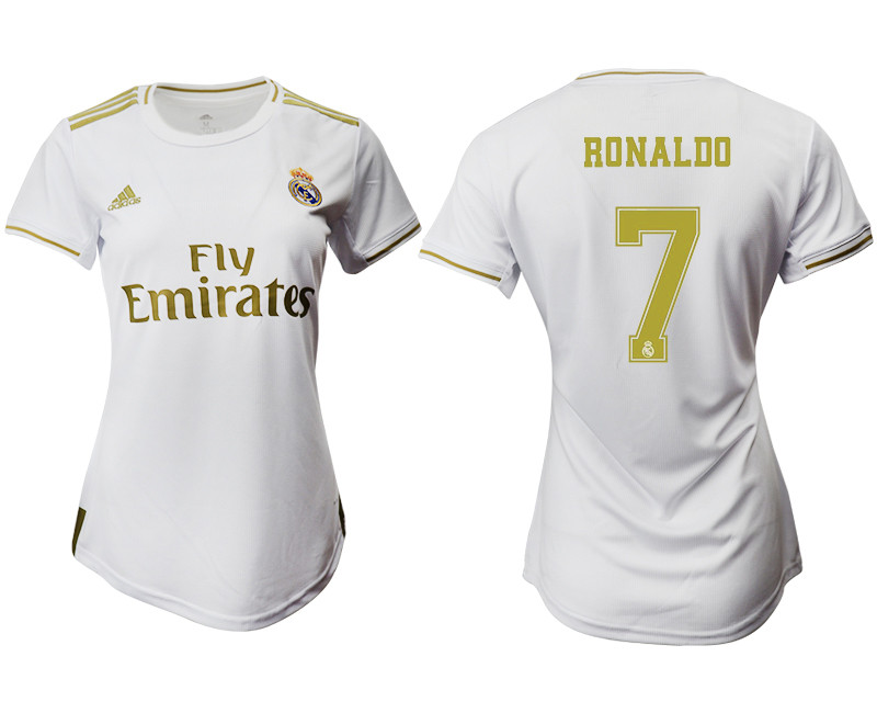 2019 20 Real Madrid 7 RONALDO Home Women Soccer Jersey