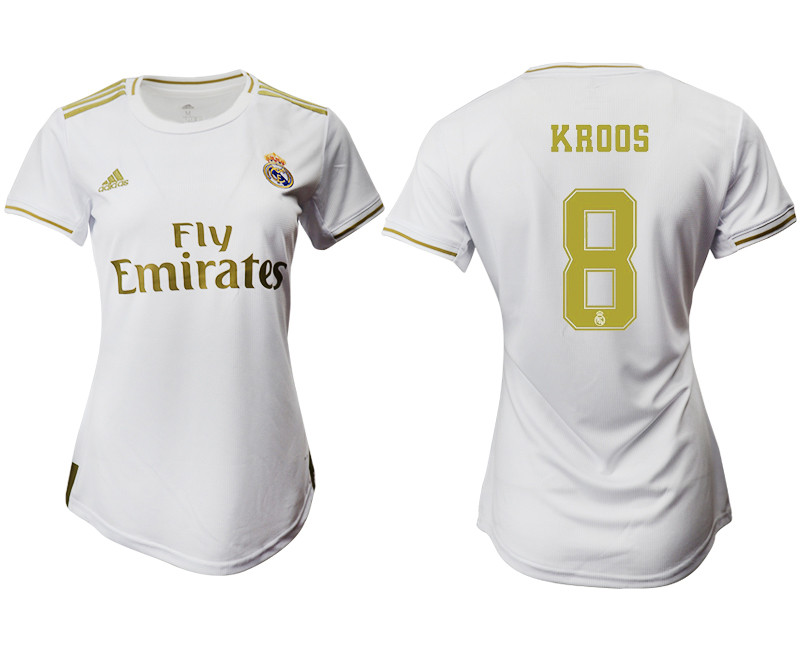 2019 20 Real Madrid 8 KROOS Home Women Soccer Jersey
